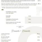 Menu La villa O saveur Tanger June 2023 083520-199100